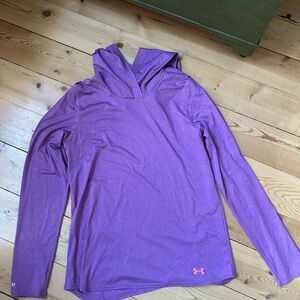 Under Armour Lavender Hoodie with Coral Logo